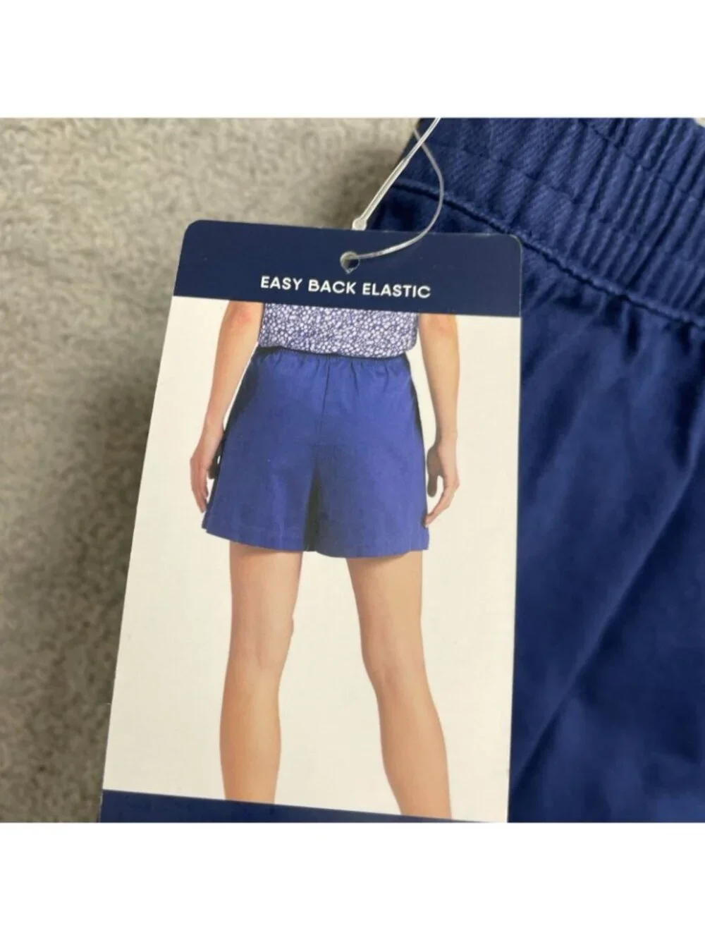 NWT Lands' End Women's XL Elastic-Back Twill Wrap Skorts Soft Cotton Navy  B0932